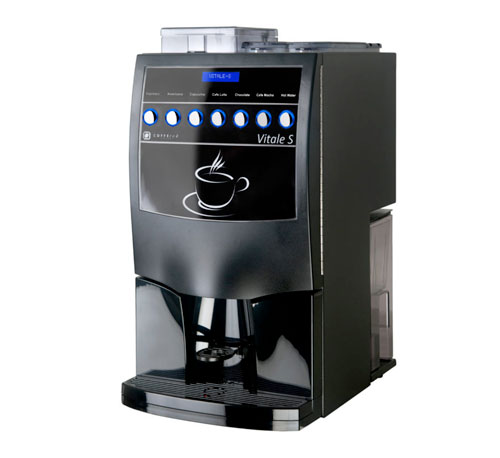Vendmaster can supply the Vitale coffee machine offering Ezpresso, Americano, Cappuccino, Latte, Mocha and hot chocolate